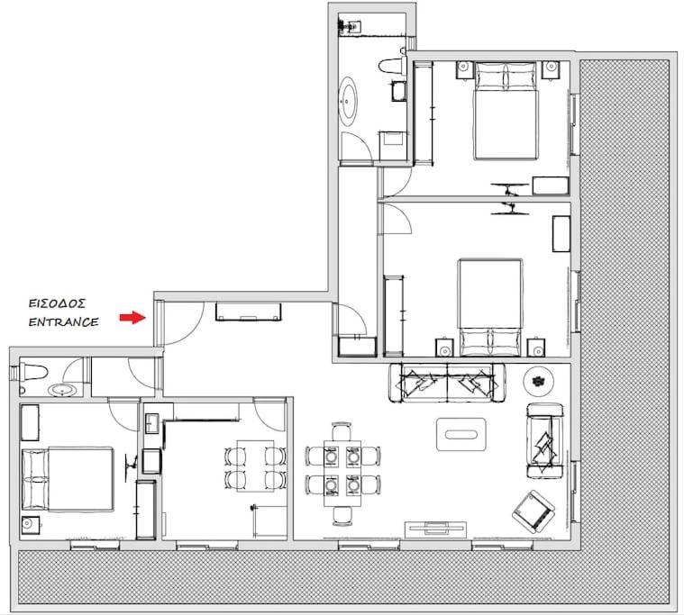 Spacious Flat Ideal For Families Atene Esterno foto